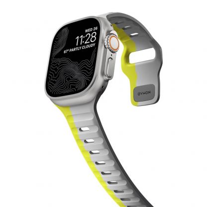 Nomad Sport Band - силиконова каишка за Apple Watch 42мм, 44мм, 45мм, 46мм, Ultra 49мм (сив-зелен) 6