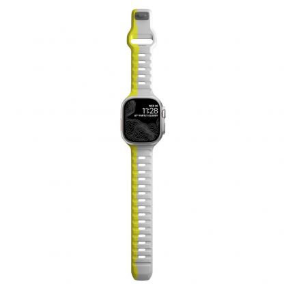 Nomad Sport Band - силиконова каишка за Apple Watch 42мм, 44мм, 45мм, 46мм, Ultra 49мм (сив-зелен) 7
