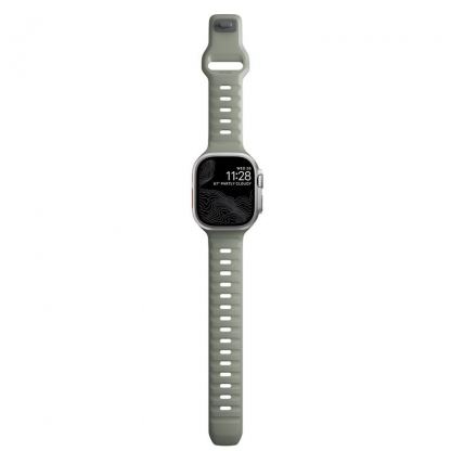 Nomad Sport Band - силиконова каишка за Apple Watch 42мм, 44мм, 45мм, 46мм, Ultra 49мм (светлоозелен) 7