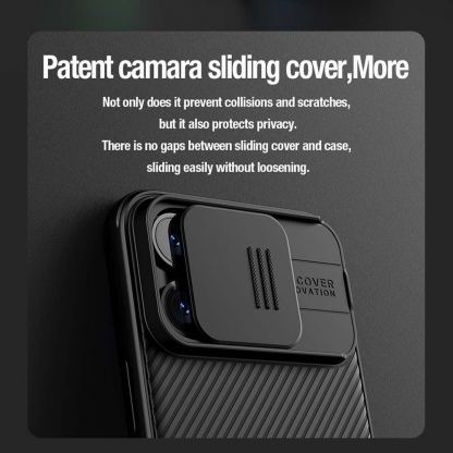 Nillkin CamShield Pro Hard Case - хибриден удароустойчив кейс за iPhone 15 Pro Max (сив) 4