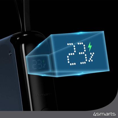 4smarts Power Bank Pocket 10000 mAh 30W - външна батерия с вграден USB-C кабел и USB-C изход с технология за бързо зареждане (син) 6