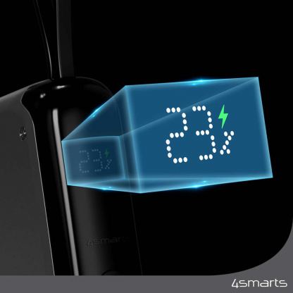 4smarts Power Bank Pocket 10000 mAh 30W - външна батерия с вграден USB-C кабел и USB-C изход с технология за бързо зареждане (сив) 6