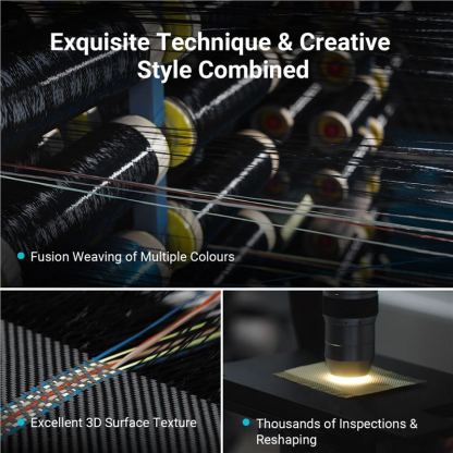 Pitaka MagEZ 3 600D Fusion Weaving Aramid Fiber MagSafe Case - кевларен кейс с MagSafe за iPhone 14 Plus (черен-зелен)  4