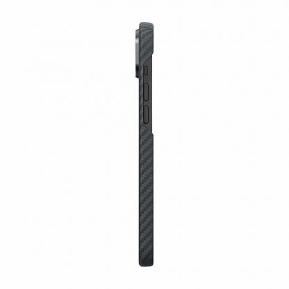 Pitaka MagEZ 3 1500D Aramid Fiber MagSafe Case - кевларен кейс с MagSafe за iPhone 14 Plus (черен-сив)  7