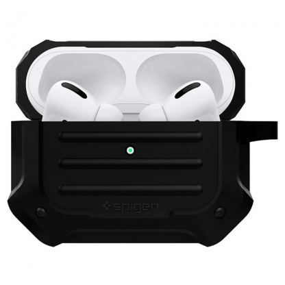 Spigen AirPods Pro Tough Armor Case - силиконов калъф с висока защита и карабинер за Apple AirPods Pro (черен) 2