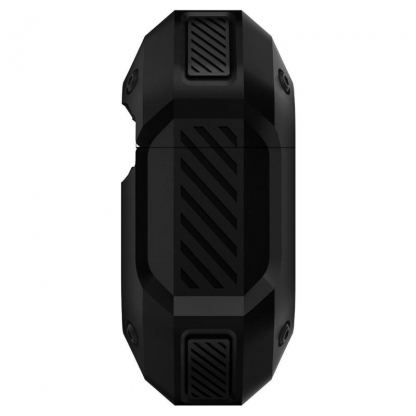 Spigen AirPods Pro Tough Armor Case - силиконов калъф с висока защита и карабинер за Apple AirPods Pro (черен) 5