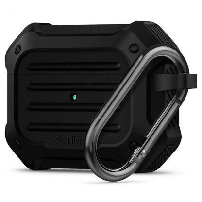 Spigen AirPods Pro Tough Armor Case - силиконов калъф с висока защита и карабинер за Apple AirPods Pro (черен) 6