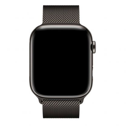 Decoded Milanaise Titanium Stainless Steel Watch Loop Band - стоманена, неръждаема каишка за Apple Watch 38мм, 40мм, 41мм, 42мм (2024) (черен) 3