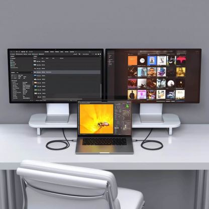 Satechi USB4 USB-C to USB-C Pro Cable, 8K, 240W, 40Gbps - здрав USB4 кабел с въжена оплетка за устройства с USB-C порт (120 см) (черен) 7