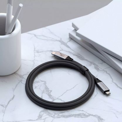 Satechi USB4 USB-C to USB-C Pro Cable, 8K, 240W, 40Gbps - здрав USB4 кабел с въжена оплетка за устройства с USB-C порт (120 см) (черен) 9