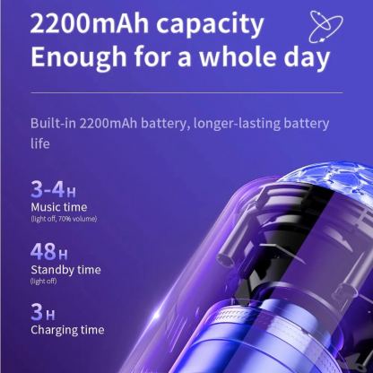 Joyroom Maya Series RGB Wireless Speaker 8W - безжичен Bluetooth спийкър с парти топка (черен) 8