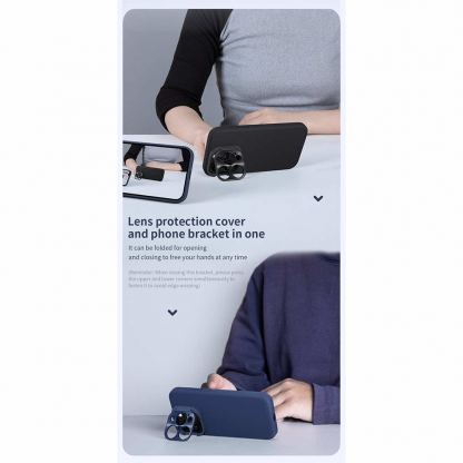 Nillkin LensWing Magnetic Hard Case - силиконов (TPU) калъф с MagSafe и поставка за iPhone 15 Pro (зелен) 7
