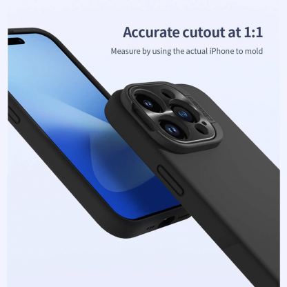 Nillkin LensWing Magnetic Hard Case - силиконов (TPU) калъф с MagSafe и поставка за iPhone 15 Pro (син) 6