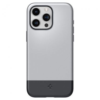 Spigen Style Armor MagSafe Case - хибриден кейс с най-висока степен на защита с MagSafe за iPhone 15 Pro (сребрист) 3