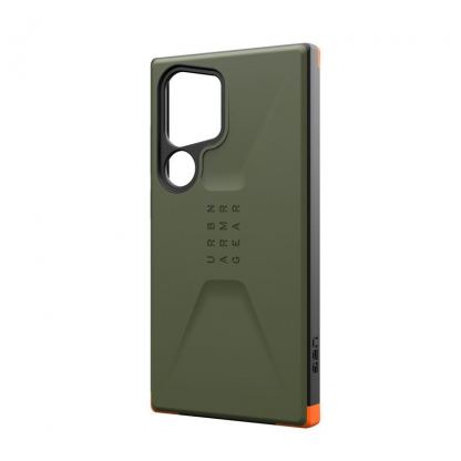 Urban Armor Gear Civilian Case - удароустойчив хибриден кейс за Samsung Galaxy S24 Ultra (зелен) 2