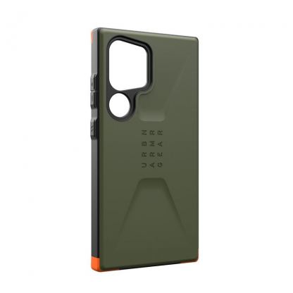 Urban Armor Gear Civilian Case - удароустойчив хибриден кейс за Samsung Galaxy S24 Ultra (зелен) 3