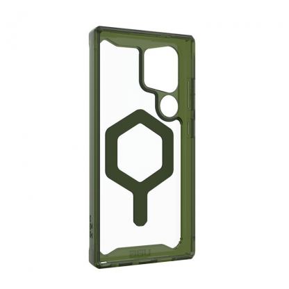 Urban Armor Gear Plyo Pro Case - удароустойчив хибриден кейс с MagSafe за Samsung Galaxy S24 Ultra (прозрачен-зелен) 3
