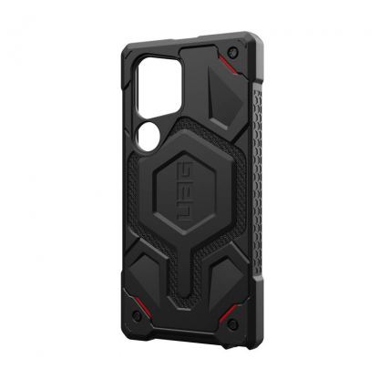 Urban Armor Gear Monarch Pro Kevlar Case - удароустойчив хибриден кейс с MagSafe за Samsung Galaxy S24 Ultra (черен-кевлар) 2