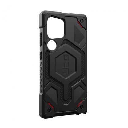 Urban Armor Gear Monarch Pro Kevlar Case - удароустойчив хибриден кейс с MagSafe за Samsung Galaxy S24 Ultra (черен-кевлар) 3