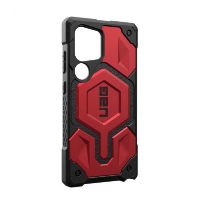 Urban Armor Gear Monarch Pro Case - удароустойчив хибриден кейс за Samsung Galaxy S24 Ultra (черен-червен) 3