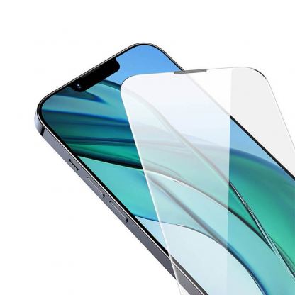 Baseus Crystal Dust Proof Tempered Glass Set (SGJC040202) - 2 броя стъклени защитни покрития за дисплея на iPhone 14 Plus, iPhone 13 Pro Max (прозрачен) 8