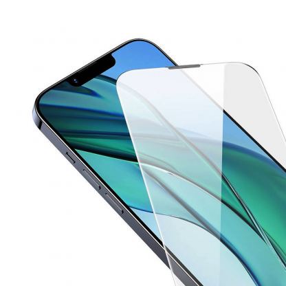 Baseus Crystal Dust Proof Full Coverag Tempered Glass Set (SGBL170202) - 2 броя стъклени защитни покрития за целия дисплей на iPhone 14 Plus, iPhone 13 Pro Max (прозрачен) 8