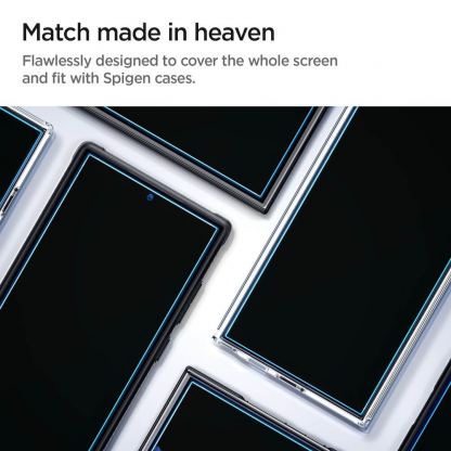 Spigen Glas.tR EZ Fit Tempered Glass 2 Pack - 2 броя стъклени защитни покрития за дисплея на Samsung Galaxy S24 Ultra (прозрачен) 10
