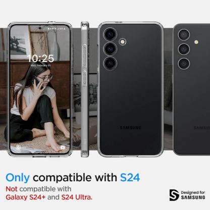 Spigen Liquid Crystal Case - тънък силиконов (TPU) калъф за Samsung Galaxy S24 (прозрачен)  11