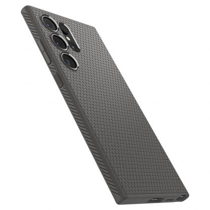 Spigen Liquid Air Case - силиконов (TPU) калъф с висока степен на защита за Samsung Galaxy S24 Ultra (сив) 11
