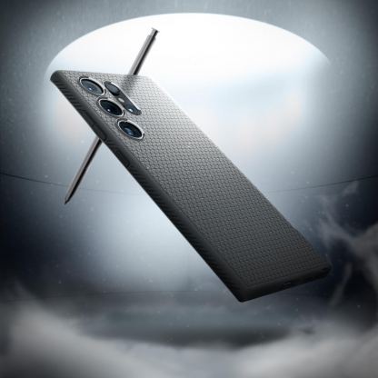Spigen Liquid Air Case - силиконов (TPU) калъф с висока степен на защита за Samsung Galaxy S24 Ultra (сив) 14