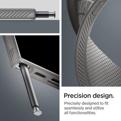 Spigen Liquid Air Case - силиконов (TPU) калъф с висока степен на защита за Samsung Galaxy S24 Ultra (сив) 17