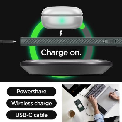 Spigen Liquid Air Case - силиконов (TPU) калъф с висока степен на защита за Samsung Galaxy S24 Ultra (зелен) 18