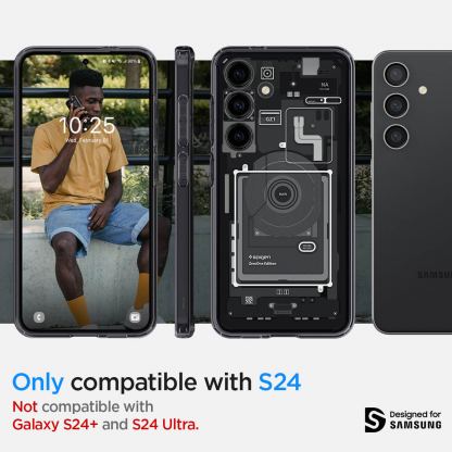 Spigen Ultra Hybrid Zero One Case - хибриден кейс с висока степен на защита за Samsung Galaxy S24 (черен)  11