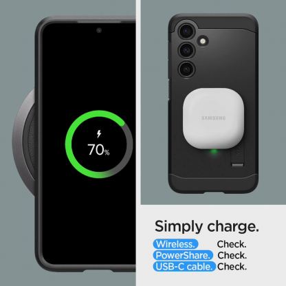 Spigen Tough Armor Case - хибриден кейс с най-висока степен на защита за Samsung Galaxy S24 (черен) 17