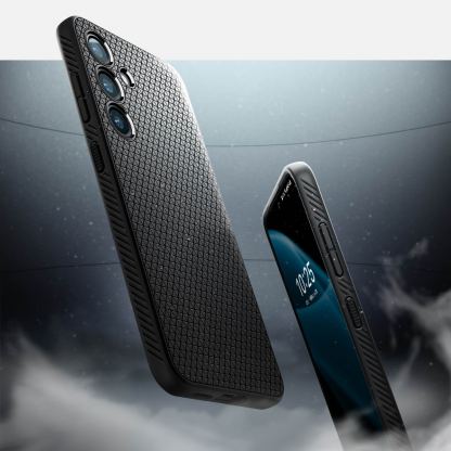 Spigen Liquid Air Case - силиконов (TPU) калъф с висока степен на защита за Samsung Galaxy S24 Plus (черен) 14