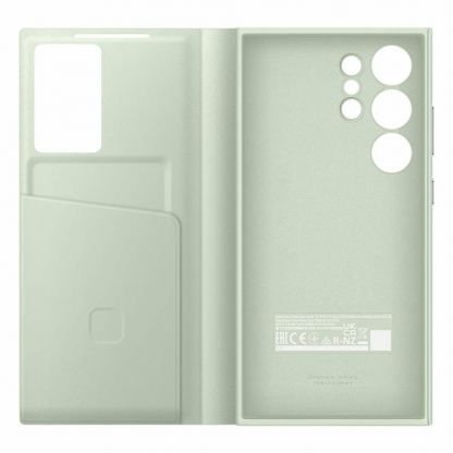Samsung S-View Wallet Cover EF-ZS928CBEGWW - оригинален калъф, през който виждате информация от дисплея за Samsung Galaxy S24 Ultra (зелен) 2