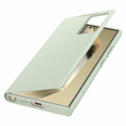 Samsung S-View Wallet Cover EF-ZS928CBEGWW - оригинален калъф, през който виждате информация от дисплея за Samsung Galaxy S24 Ultra (зелен) 3