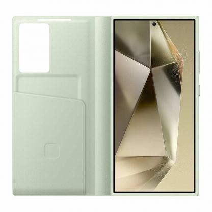 Samsung S-View Wallet Cover EF-ZS928CBEGWW - оригинален калъф, през който виждате информация от дисплея за Samsung Galaxy S24 Ultra (зелен) 4