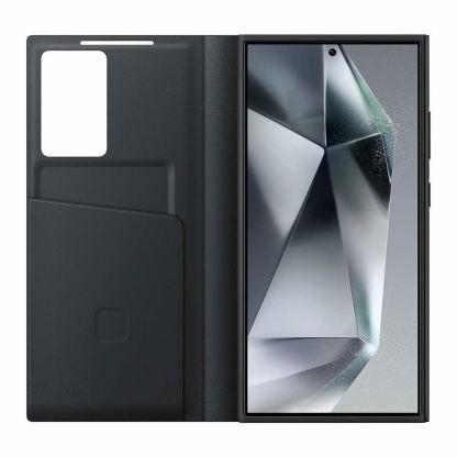 Samsung S-View Wallet Cover EF-ZS928CBEGWW - оригинален калъф, през който виждате информация от дисплея за Samsung Galaxy S24 Ultra (черен) 3