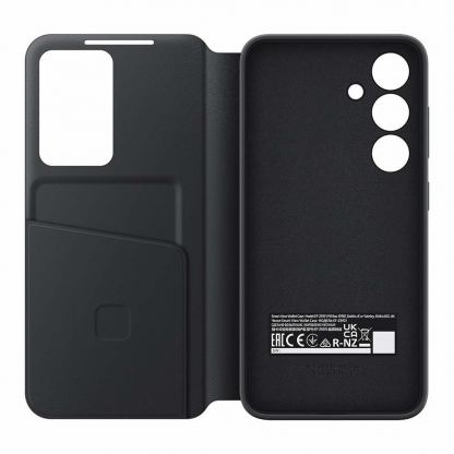 Samsung S-View Wallet Cover EF-ZS921CBEGWW - оригинален калъф, през който виждате информация от дисплея за Samsung Galaxy S24 (черен) 5