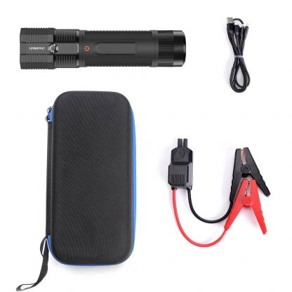 Choetech Car Jump Starter With Power Bank - външна батерия 8000mAh, фенер, JumpStarter за автомобил (черен) 5