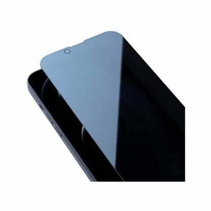 Nillkin Privacy Full Cover Tempered Glass - калено стъклено защитно покритие с определен ъгъл на виждане за дисплея на iPhone 15 Pro Max (черен-прозрачен) 2