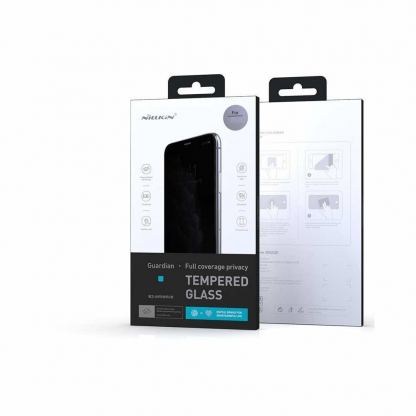 Nillkin Privacy Full Cover Tempered Glass - калено стъклено защитно покритие с определен ъгъл на виждане за дисплея на iPhone 15 Pro Max (черен-прозрачен) 3