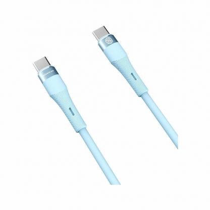 Nillkin Flowspeed Silicon USB-C to USB-C Cable 60W - кабел с бързо зареждане за устройства с USB-C порт (100 см) (син) 2