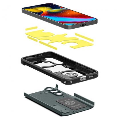 Spigen Tough Armor Case - хибриден кейс с най-висока степен на защита за Samsung Galaxy S24 Plus (зелен) 6
