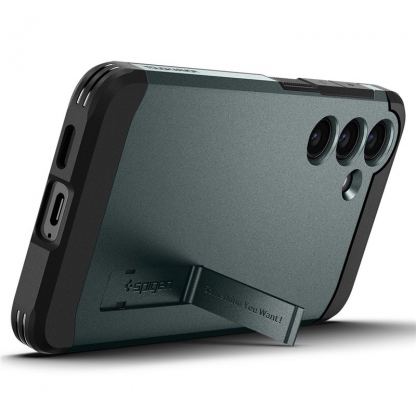 Spigen Tough Armor Case - хибриден кейс с най-висока степен на защита за Samsung Galaxy S24 Plus (зелен) 8