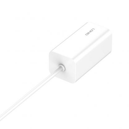 LDNIO Fast Desktop Wall Charger 65W - захранване за ел. мрежа за лаптопи, смартфони и таблети с 2xUSB-A и 2xUSB-C изходи с технология за бързо зареждане и USB-C кабел (бял) 5