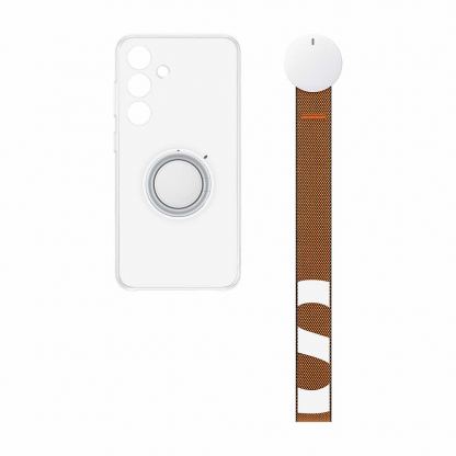 Samsung Clear Gadget Cover EF-XS921CTEGWW - оригинален поликарбонатов кейс с поставка за Samsung Galaxy S24 (прозрачен) 5