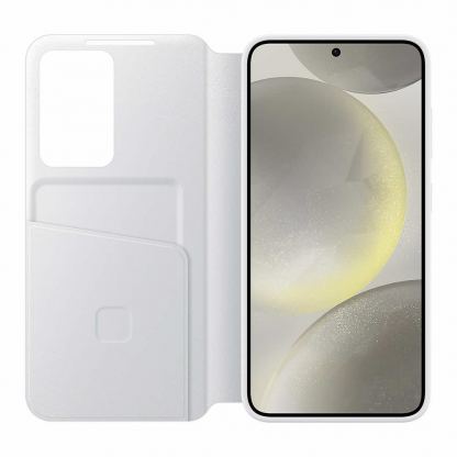 Samsung S-View Wallet Cover EF-ZS921CWEGWW - оригинален калъф, през който виждате информация от дисплея за Samsung Galaxy S24 (бял) 3