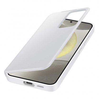 Samsung S-View Wallet Cover EF-ZS921CWEGWW - оригинален калъф, през който виждате информация от дисплея за Samsung Galaxy S24 (бял) 4
